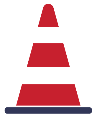 Traffic cone — maintenance illustration